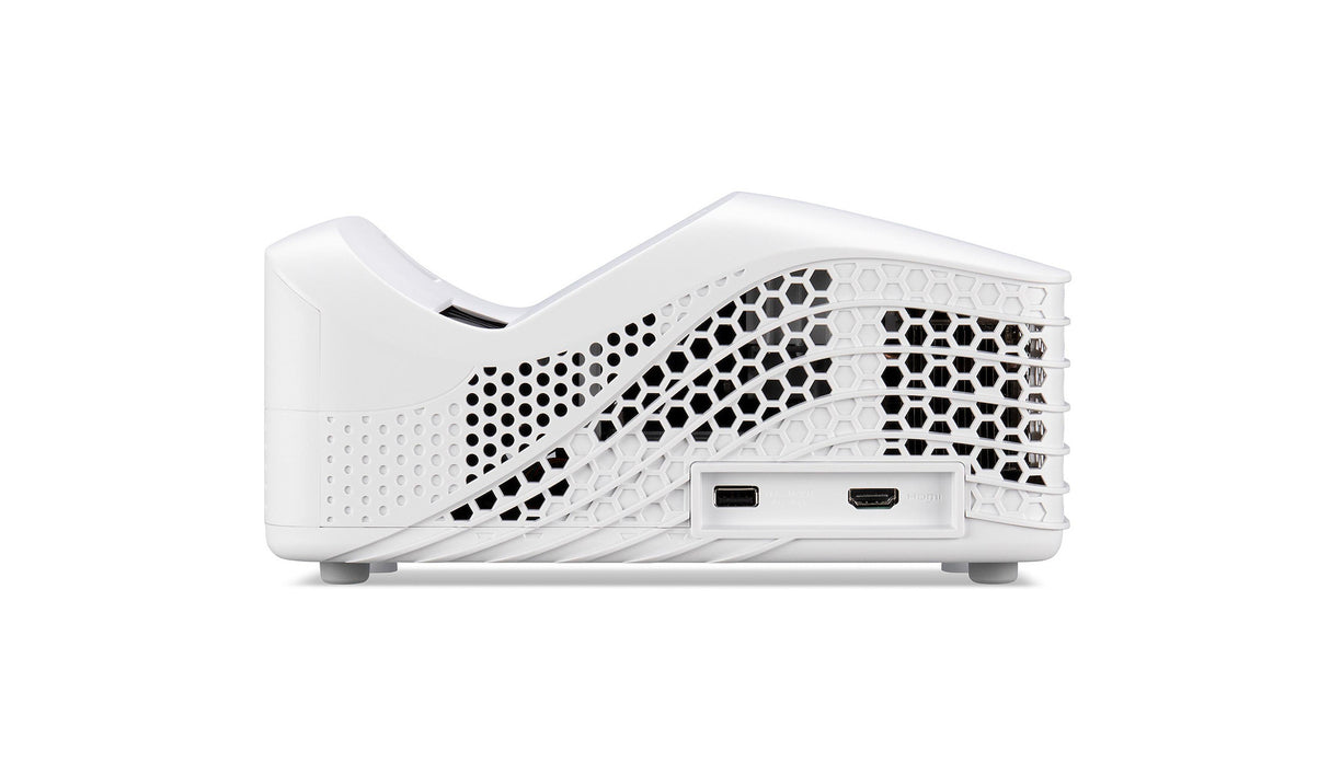 Acer HL1810U 4K Laser TV Beamer - Seitenansicht mit HDMI- und USB-Anschluss