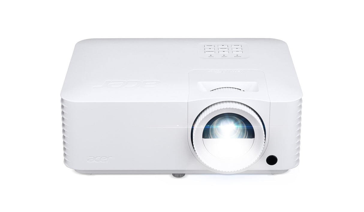 Acer HL1820 Vero 4K Laser Beamer - Frontansicht mit Bedienfeld auf der Oberseite