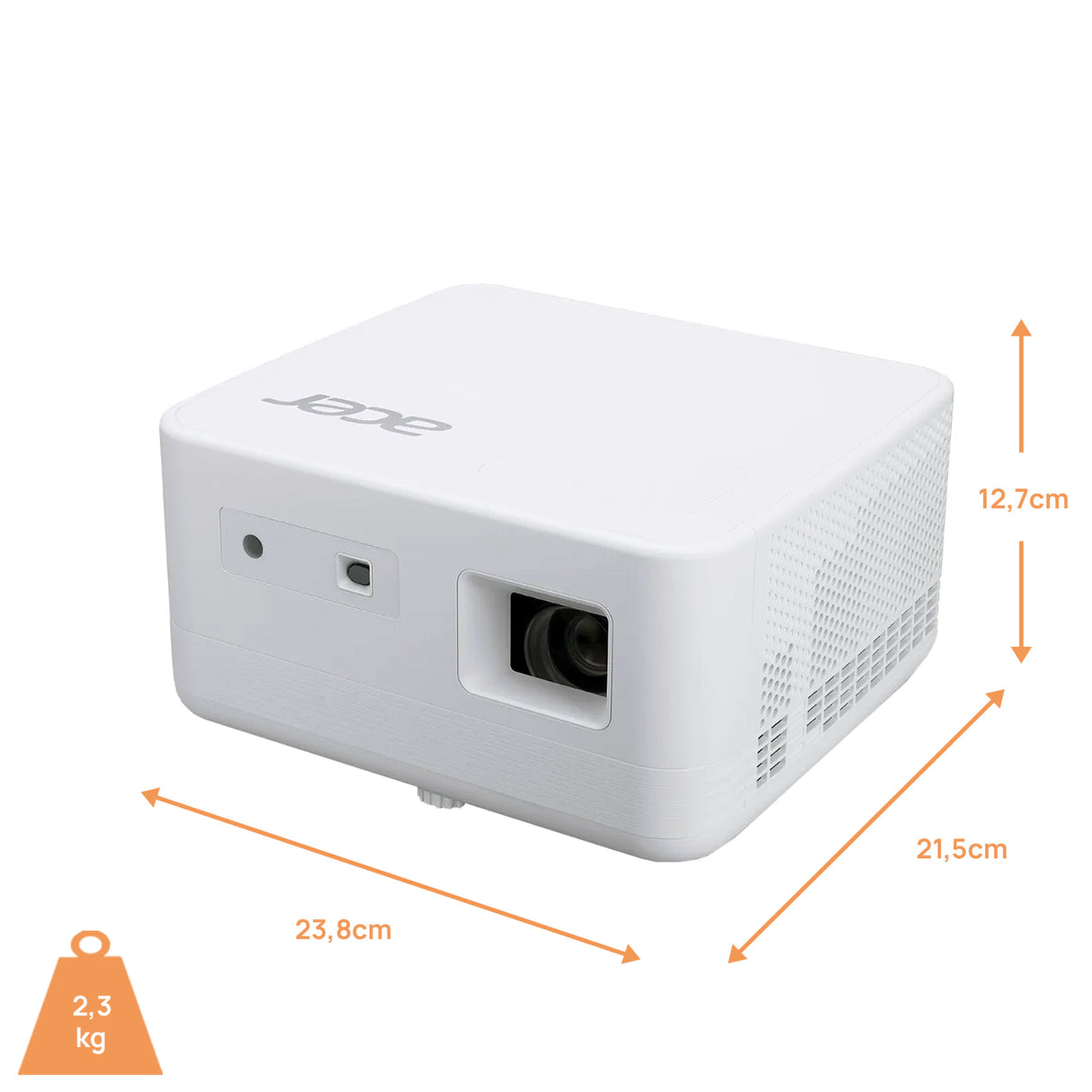Acer PD1800 Beamer - Abmessungen