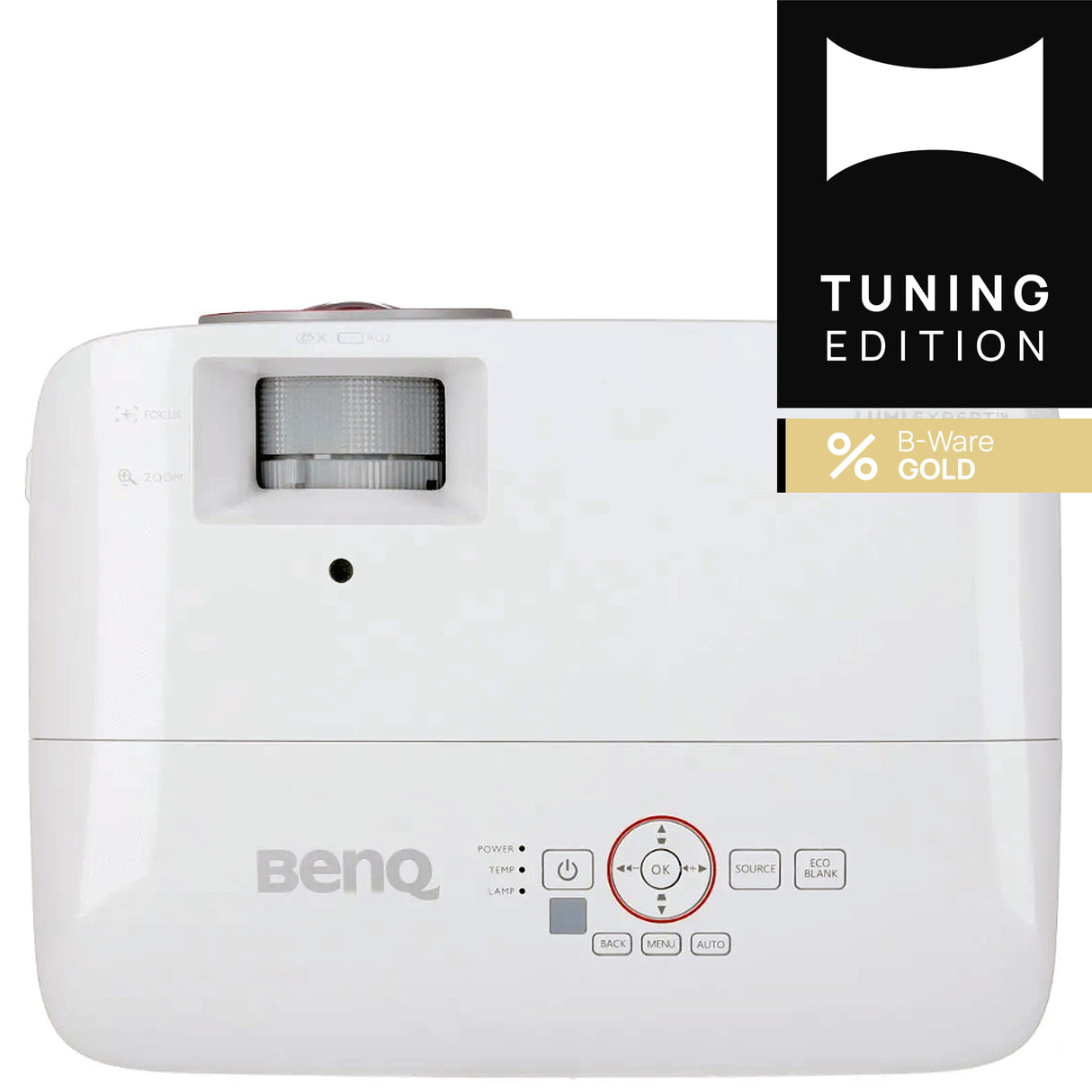 BenQ TH671ST Full HD Beamer - Ansicht von oben mit Objektiv und Bedienfeld