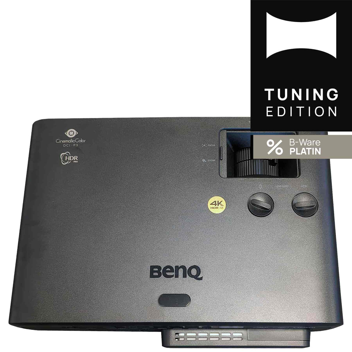 BenQ W4100i 4K Laser TV Beamer - Ansicht von oben HEIMKINO.de Tuning Edition Logo