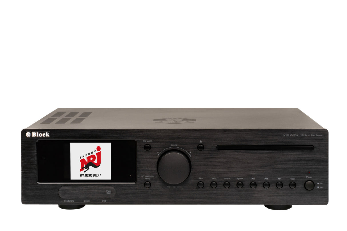 Block CVR-200 Schwarz AV-Receiver - Frontansicht