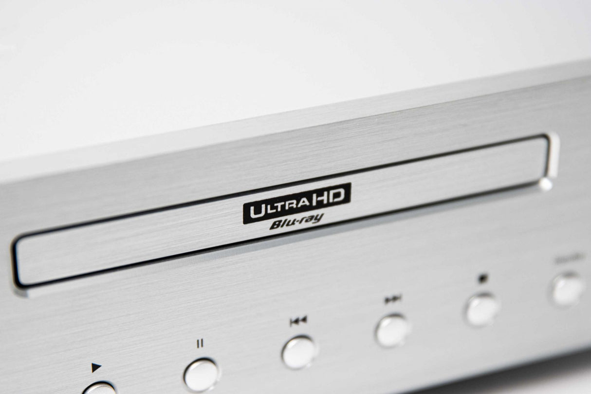 Block HD-120 Silber Blu-Ray Player - Detail Laufwerk Nahaufnahme