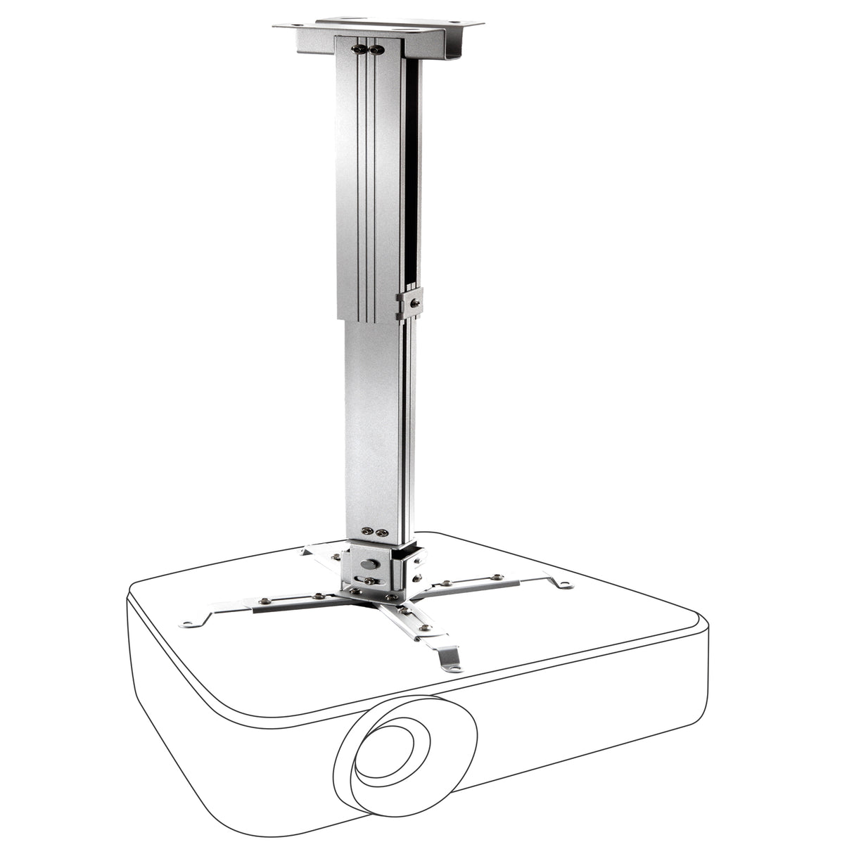 Celexon Beamerhalterung MultiCel63100S - Illustration Montage am Beamer