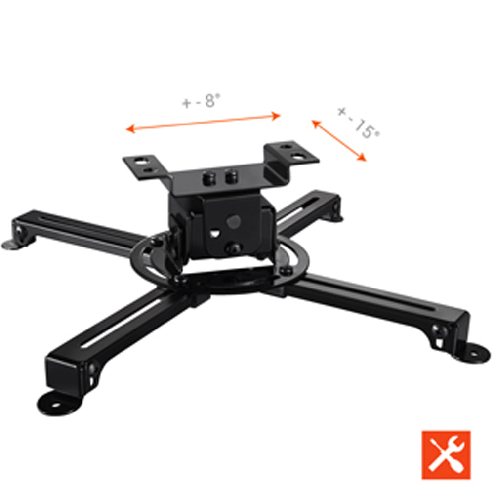 Celexon Deckenhalterung MultiCel 1000 Pro schwarz - Darstellung Neigung und Rotation