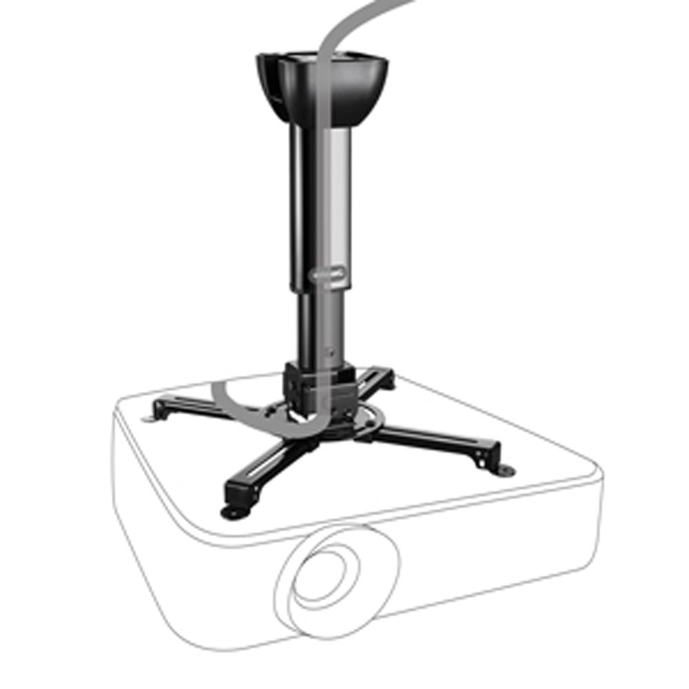 Celexon Deckenhalterung MultiCel 3040 - Montagebeispiel mit Beamer-Skizze