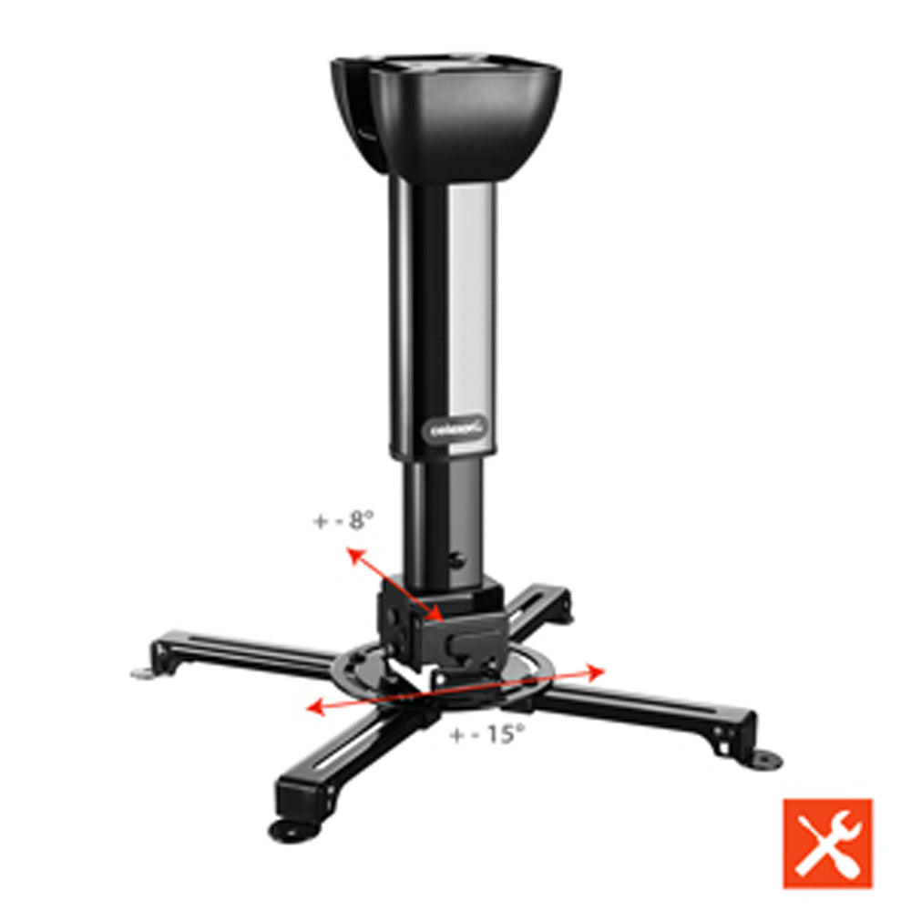 Celexon Deckenhalterung MultiCel 3040 - Darstellung Neigung und Rotation
