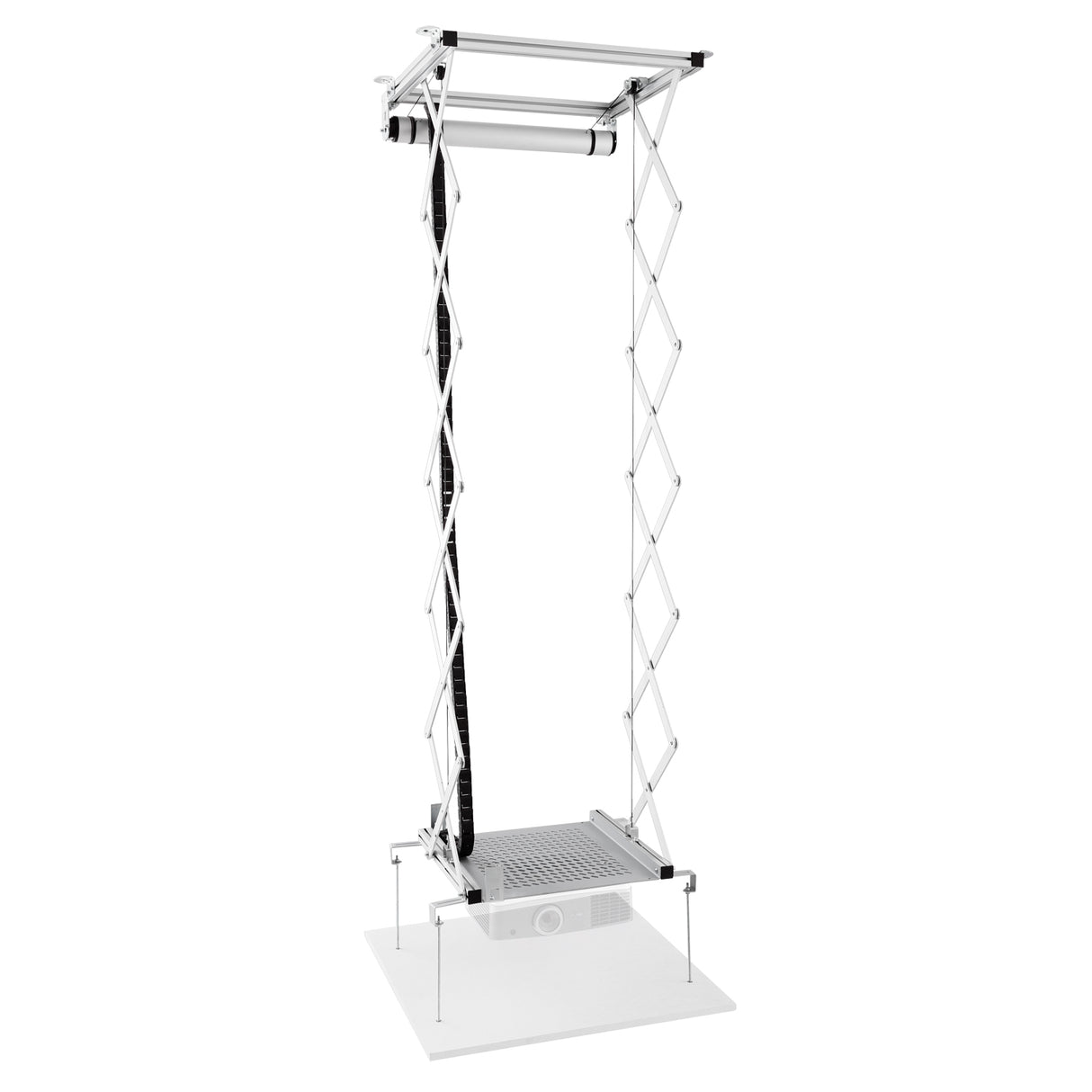 Celexon Deckenlift PL2000 - Seitenansicht Lift komplett ausgefahren