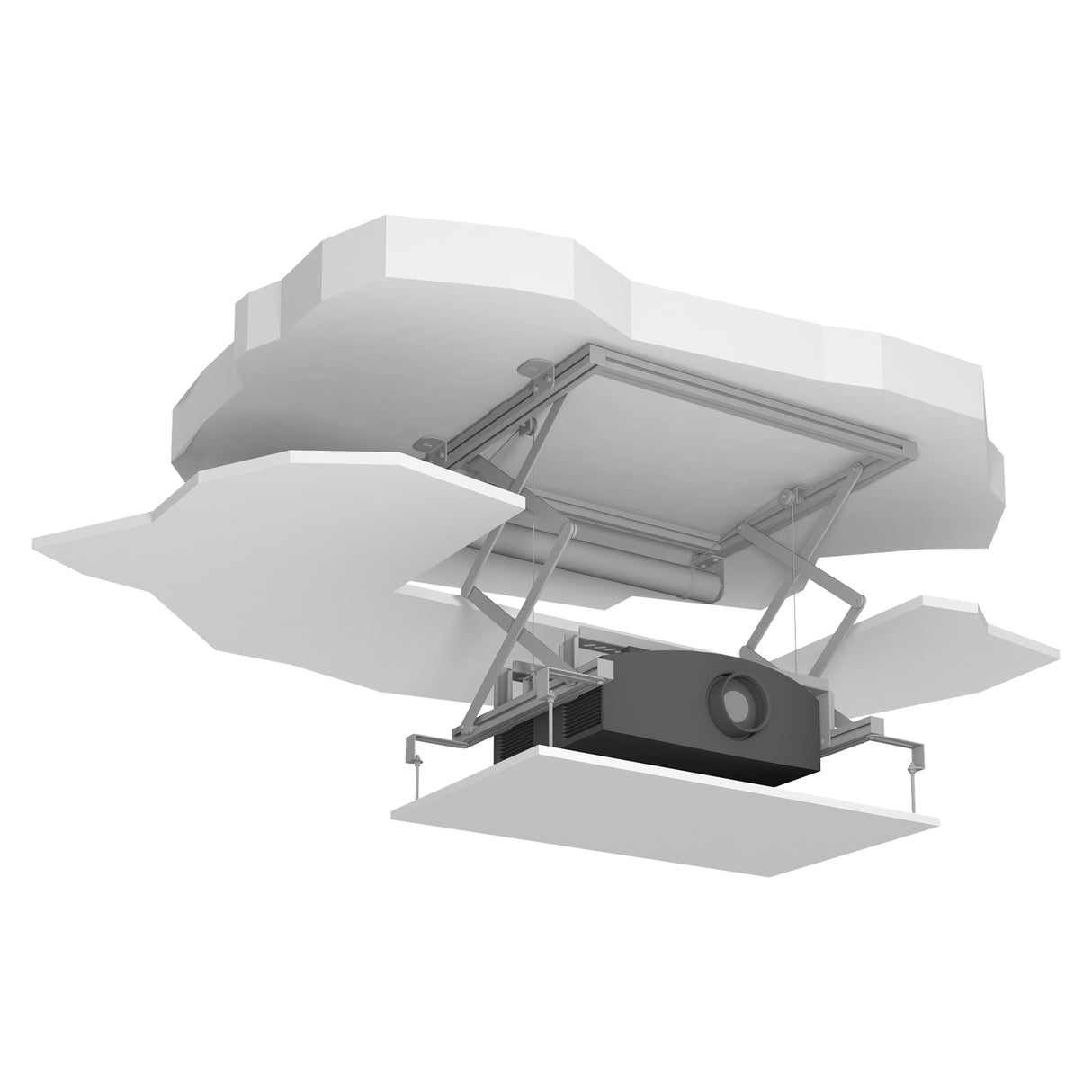 Celexon Deckenlift PL400 HC Plus - Deckeneinbau ausgefahren Nahaufnahme