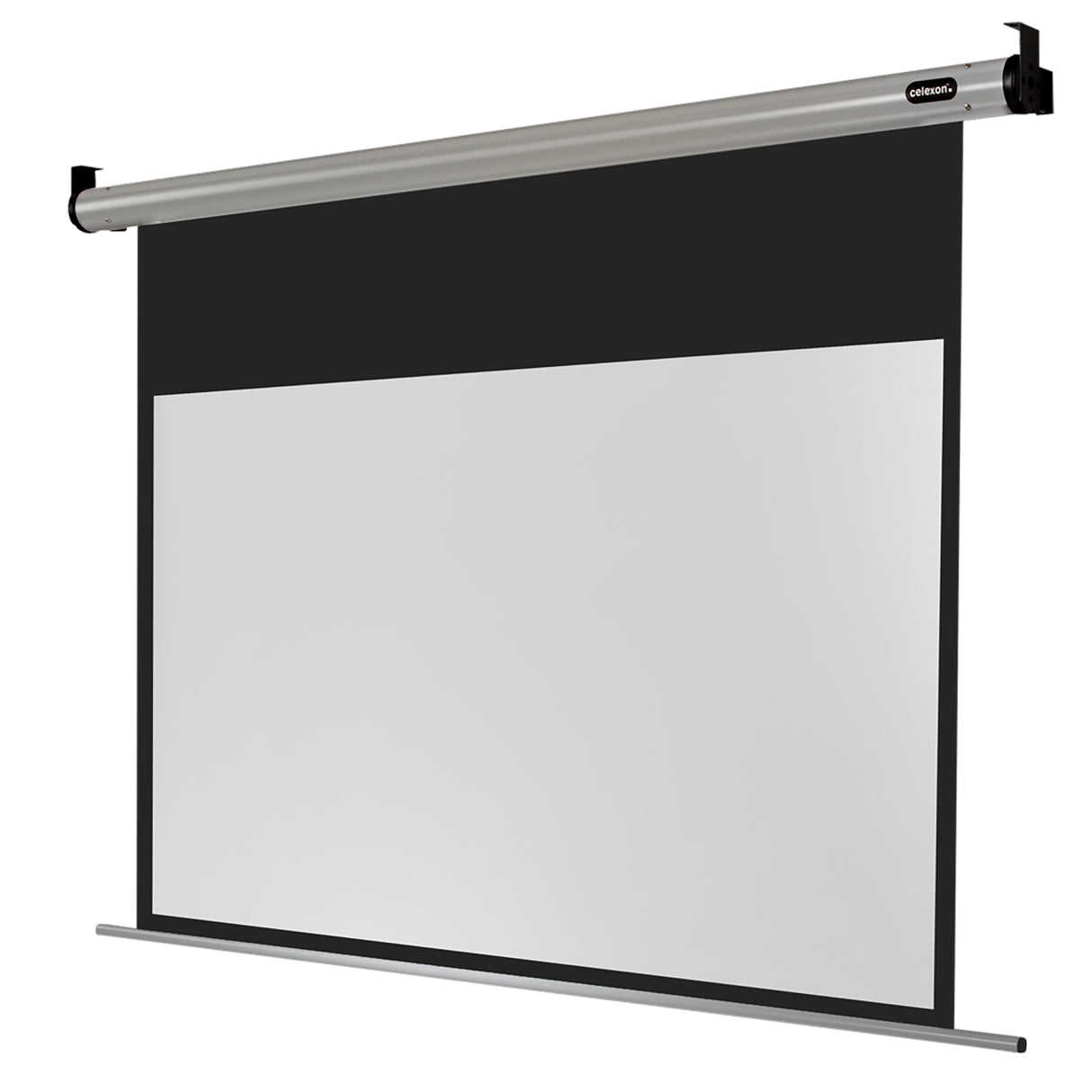 Celexon Leinwand Motor HomeCinema 200 Zoll - Frontansicht mit Ausstattungsmerkmalen