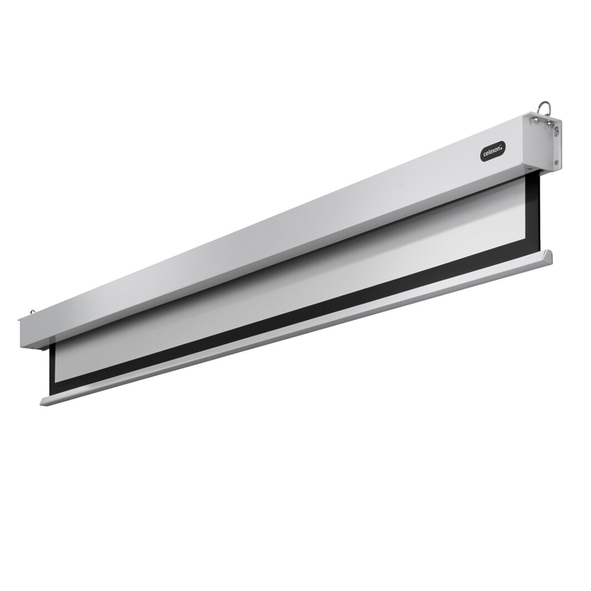 Celexon Leinwand Motor Professional Plus 220 Zoll - Schrägansicht von unten