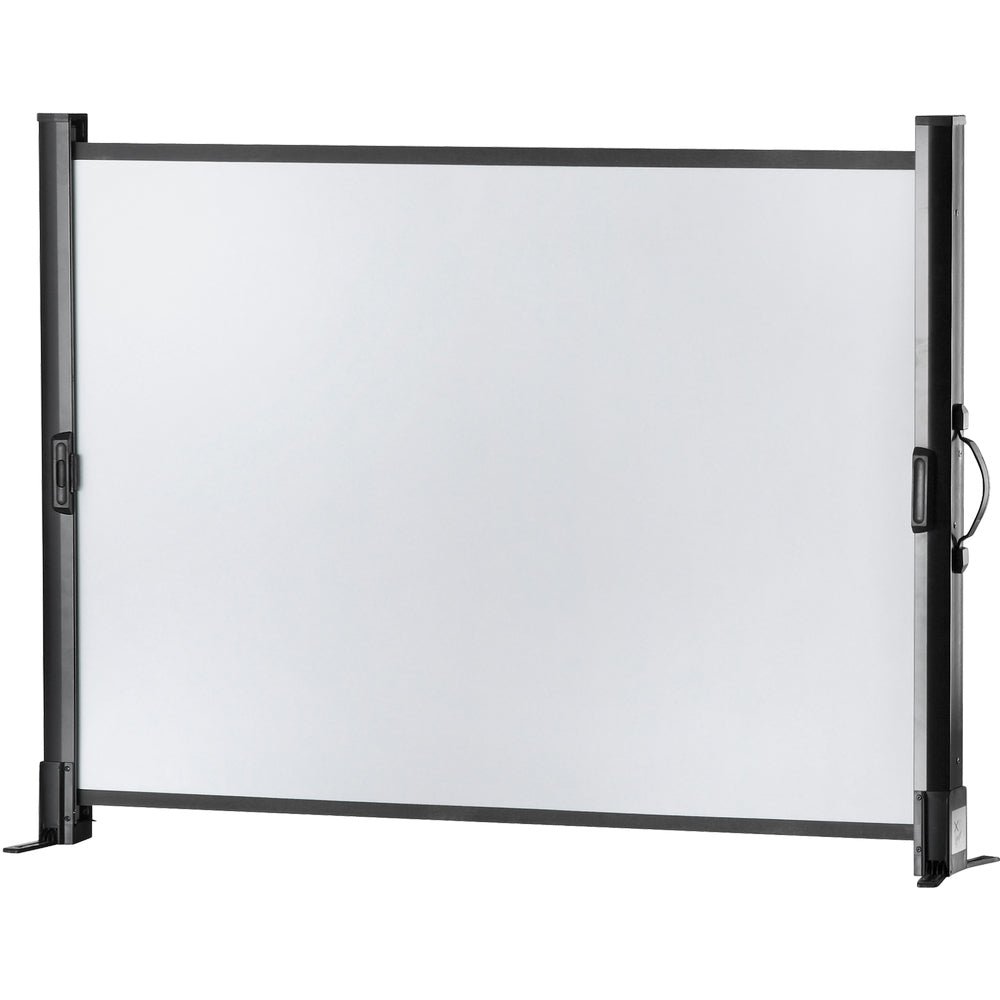 Celexon Tischleinwand Mobil Professional 81 x 61cm - Schrägansicht aufgestellt