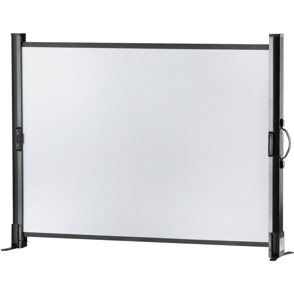 Celexon Tischleinwand Mobil Professional 81 x 61cm - Schrägansicht aufgestellt