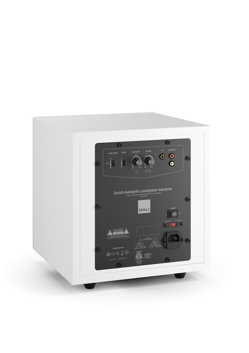 DALI SUB E-9 F Subwoofer - Rückseite mit Anschlüssen