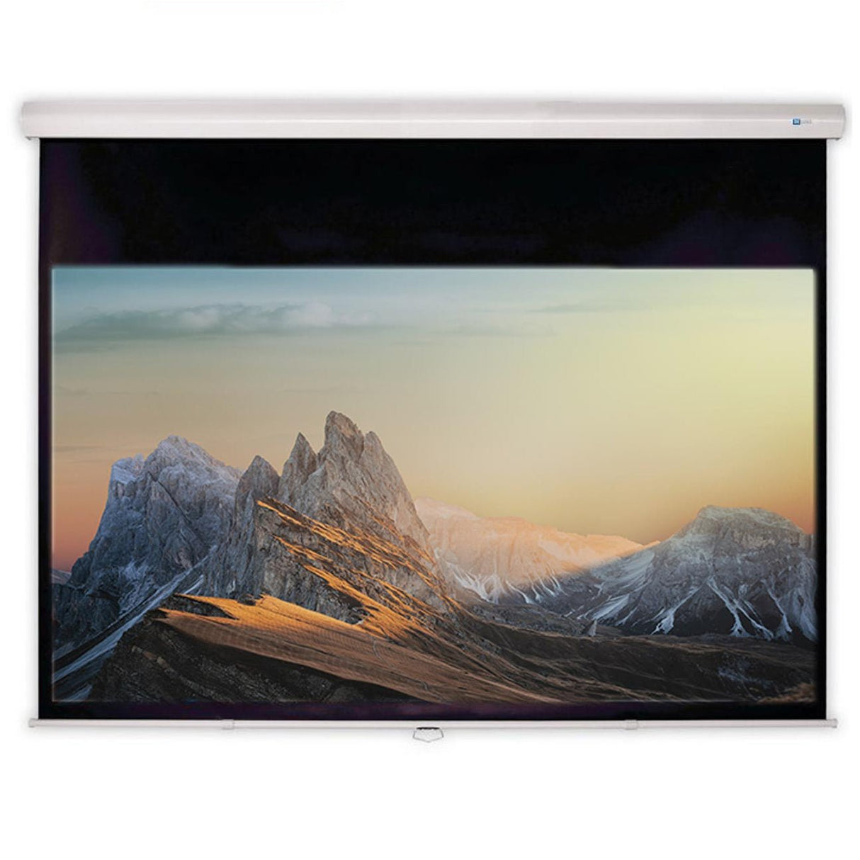 DELUXX Advanced Rolloleinwand Slowmotion 234x132cm - Frontansicht mit projiziertem Bild