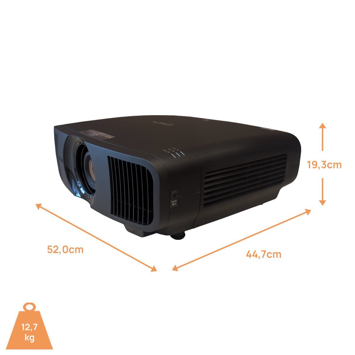 Epson EH-LS9000B Beamer B-Ware Gold Abmessungen
