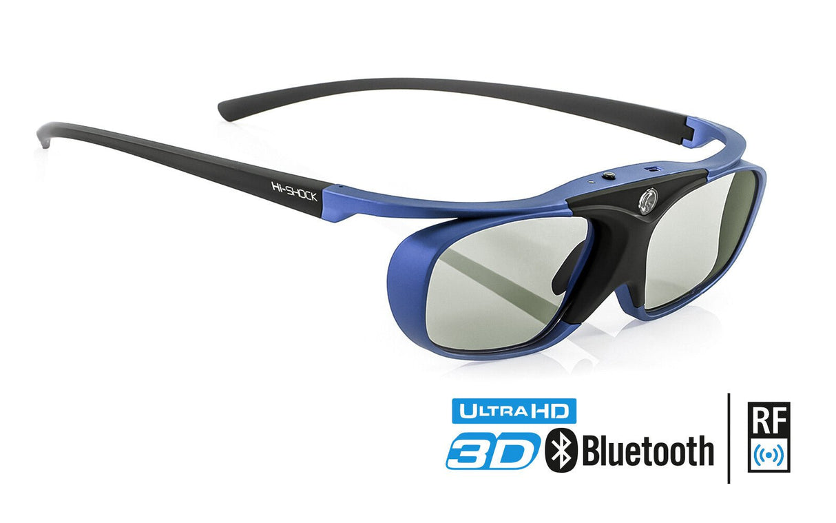 Hi-SHOCK Pro Blue Heaven RF 3D-Brille - Schrägansicht