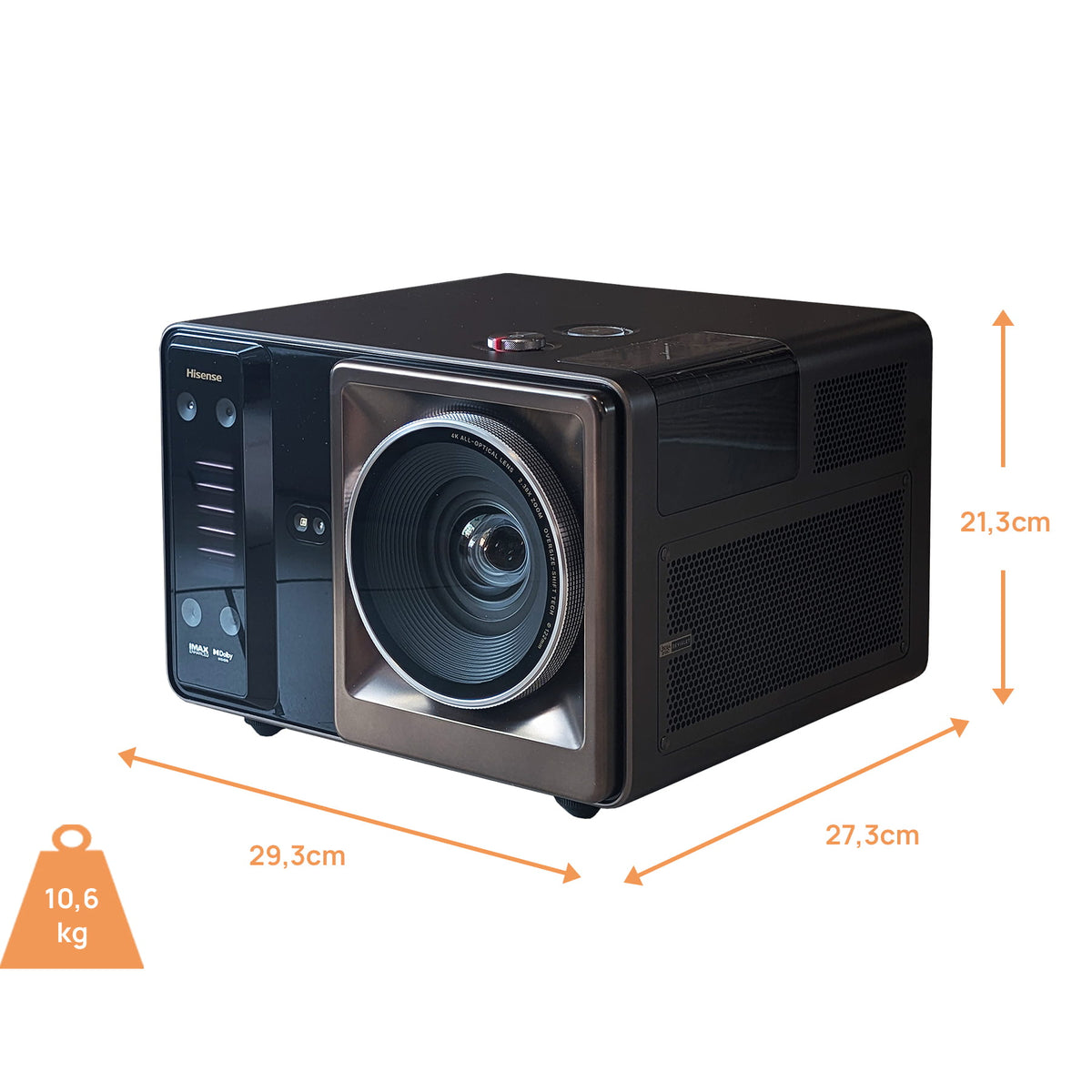 Hisense XR10 TriChroma Beamer - Abmessungen