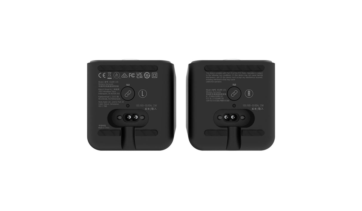 Klipsch Flexus Surr 100 Regallautsprecher Paar - Unterseite mit Anschlussklemmen