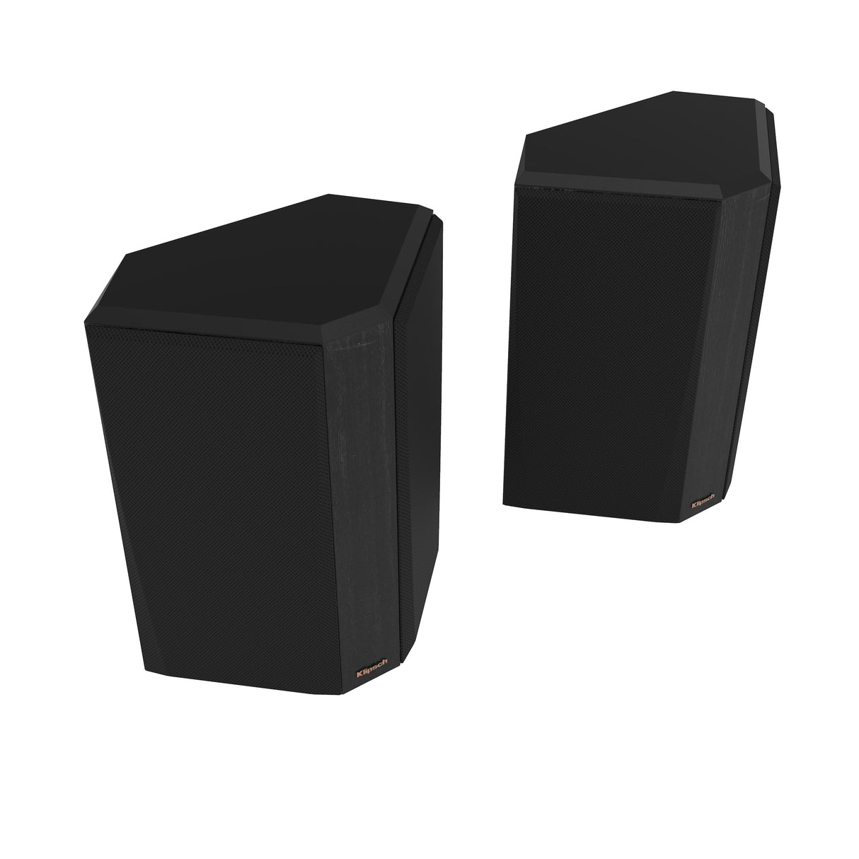 Klipsch Reference Premiere RP-502S II Schwarz - Schrägansicht Paar von hinten