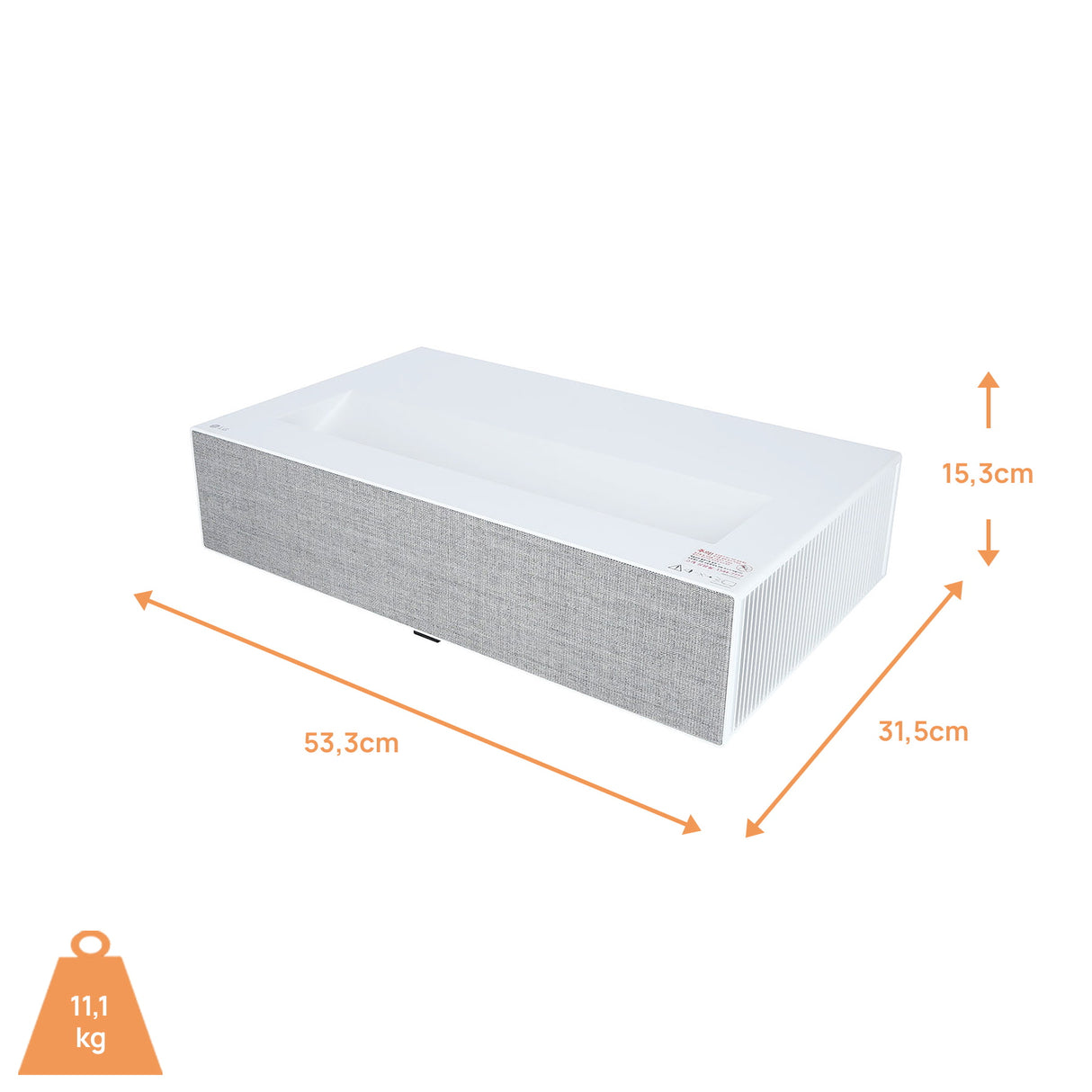 LG CineBeam HU715QW Laser TV - Abmessungen