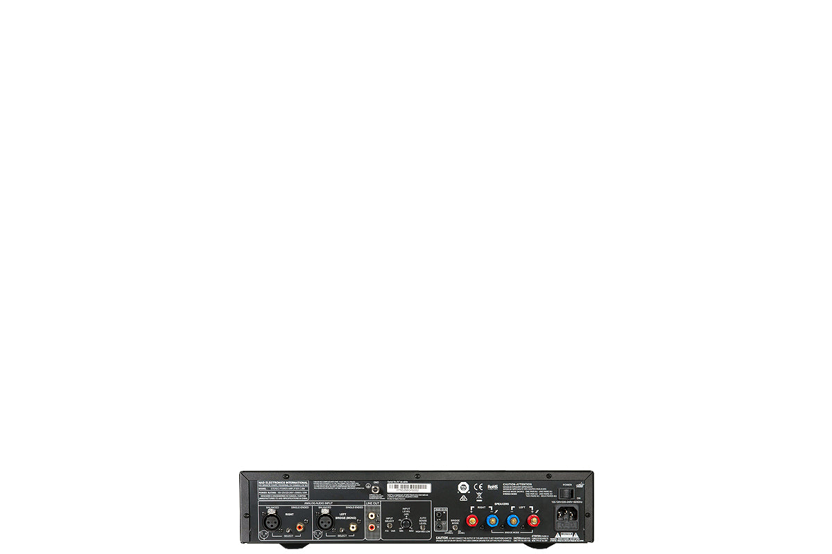 NAD C268 2-Kanal AV-Endstufe - Rückseite mit Anschlüssen