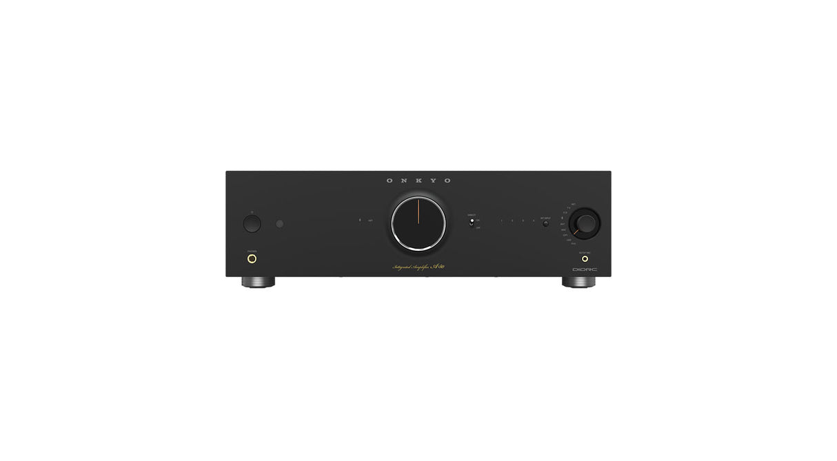 Onkyo A-50 Schwarz Netzwerk-Verstärker - Frontansicht Nahaufnahme
