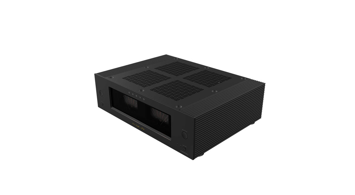 Onkyo M-80 Schwarz Endstufe - Rückseite mit Anschlüssen