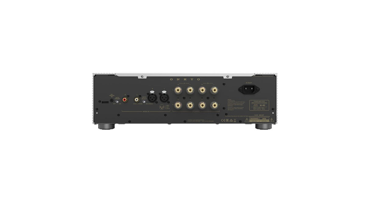 Onkyo M-80 Silber Endstufe - Schrägansicht von oben