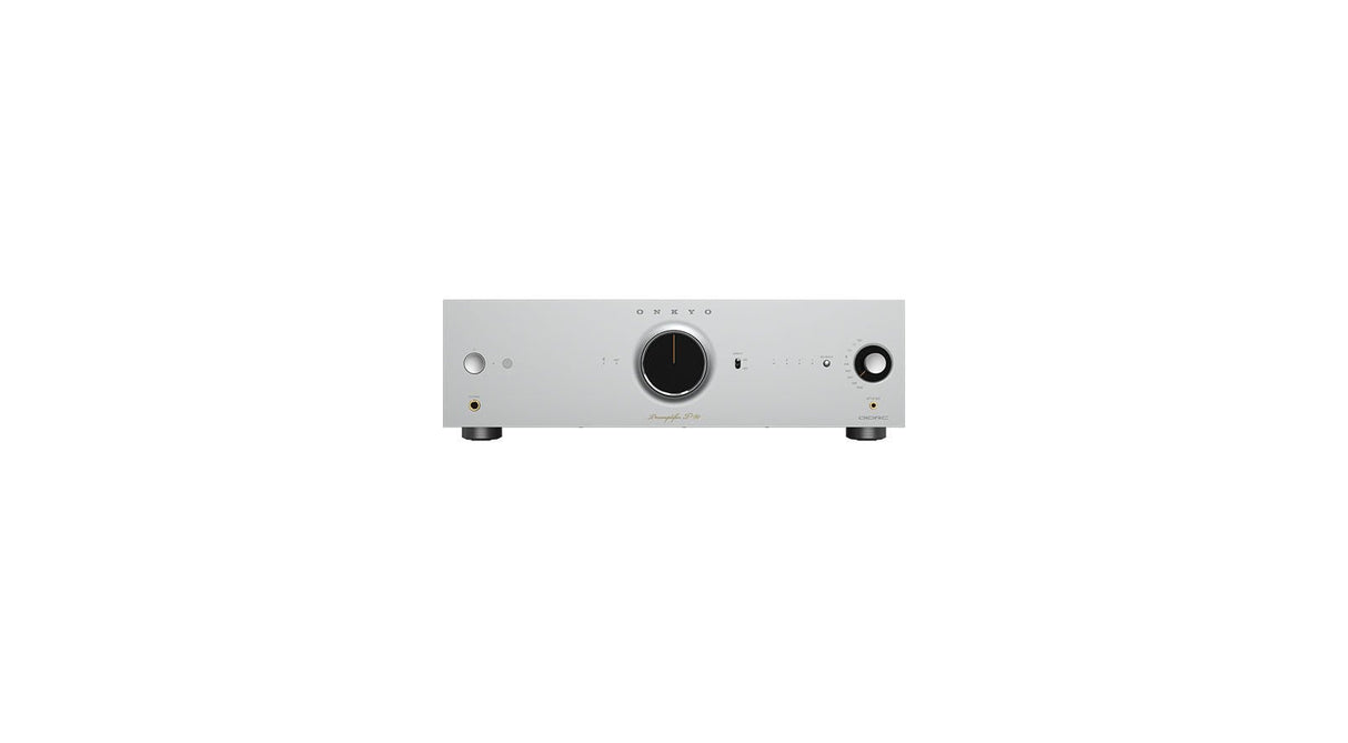 Onkyo P-80 Silber Vorverstärker - Schrägansicht