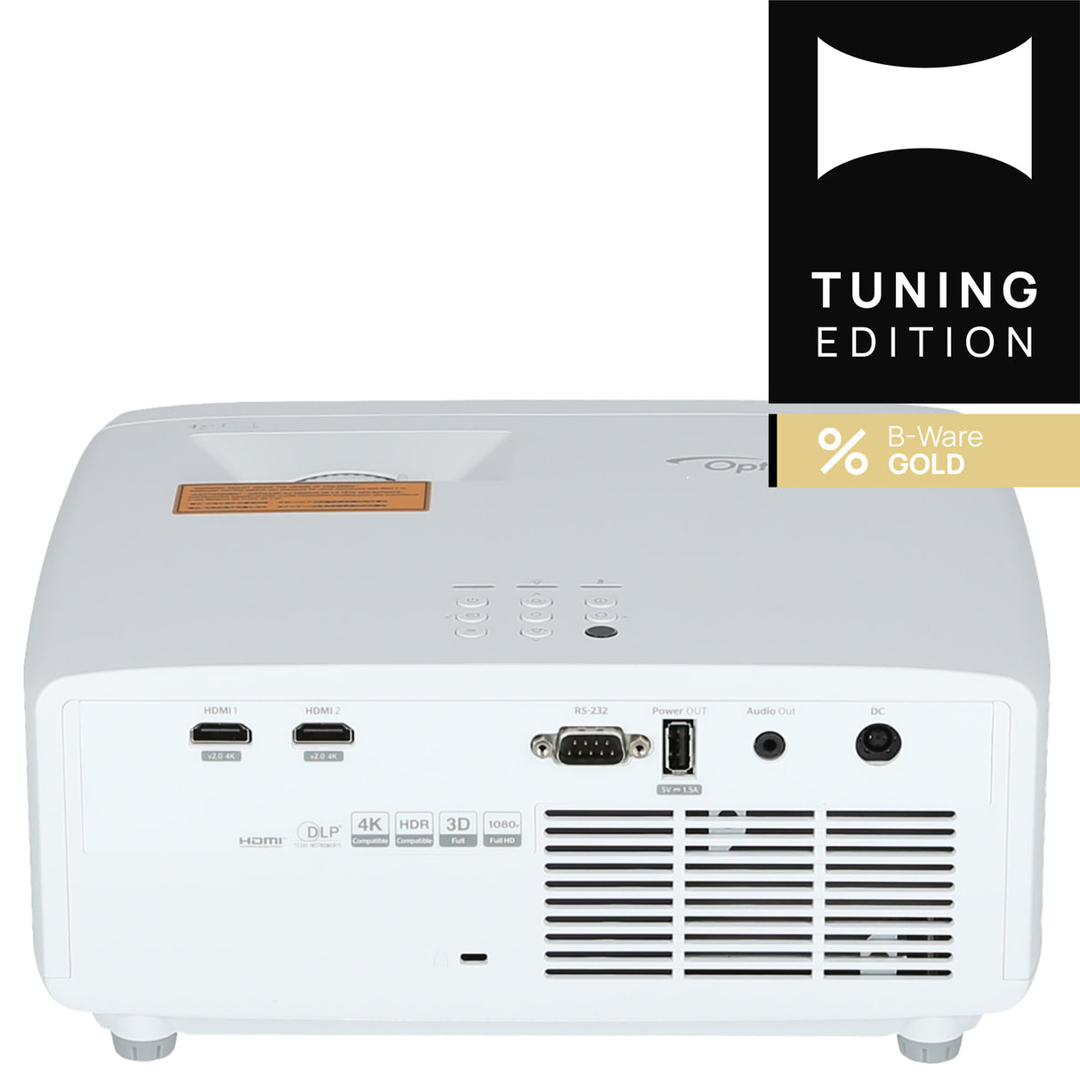 Optoma GT2000HDR B-Ware Gold - Rückseite mit Anschlüssen
