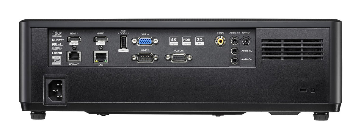 Optoma ZU507TST Golf Beamer - Rückseite mit Anschlüssen