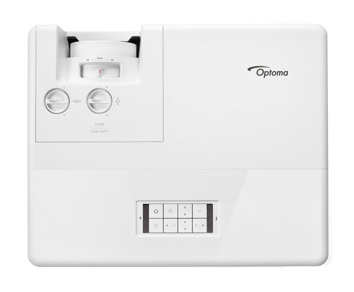 Optoma ZU707T WUXGA Laser Golf Beamer - Ansicht von oben mit Bedienelementen