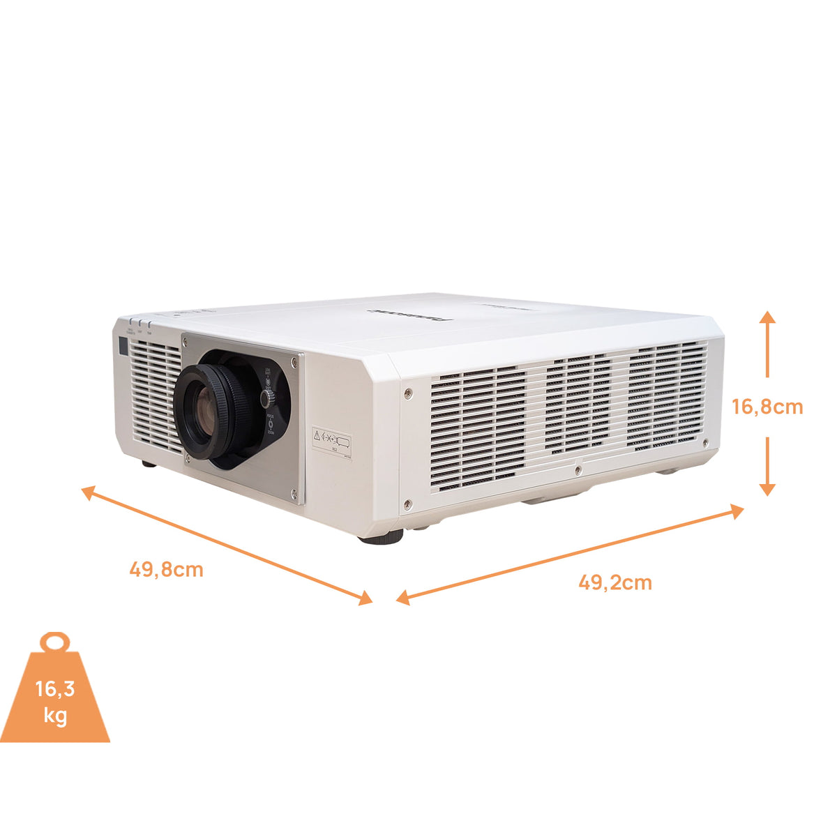 Panasonic PT-FRZ50W Beamer - Abmessungen