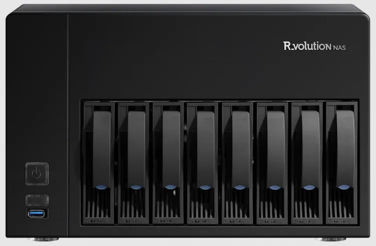 R_volution NAS Storage 8-Bay Speicher - Frontansicht