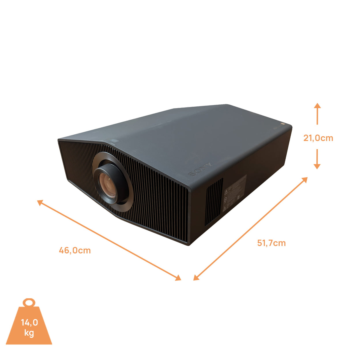 Sony BRAVIA Projektor 8 Schwarz Beamer - Abmessungen