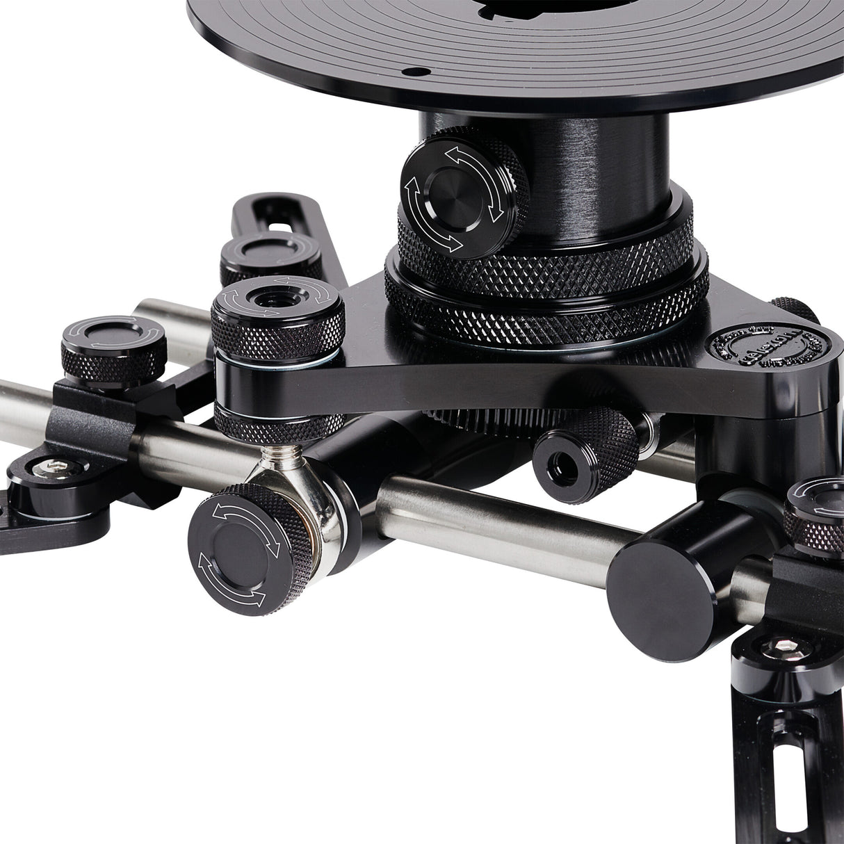 celexon MultiCel OMG-1000B Schwarz Beamer Deckenhalterung - Detail Gelenk und Klemmen