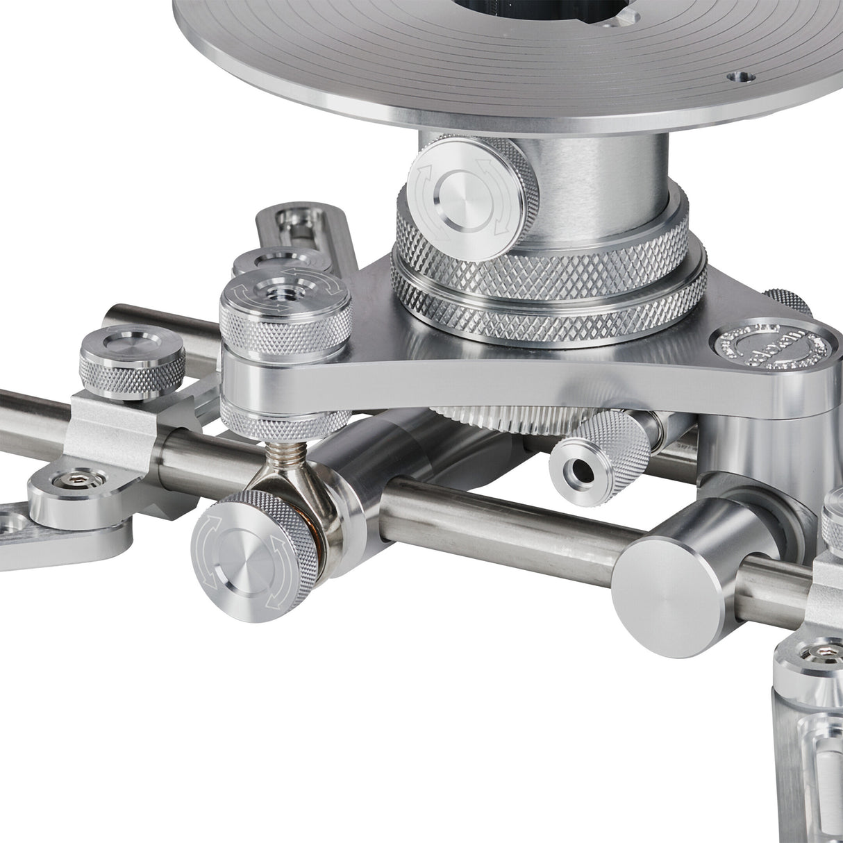 celexon MultiCel OMG-1000S Silber Beamer Deckenhalterung - Detail Gelenk und Klemmen