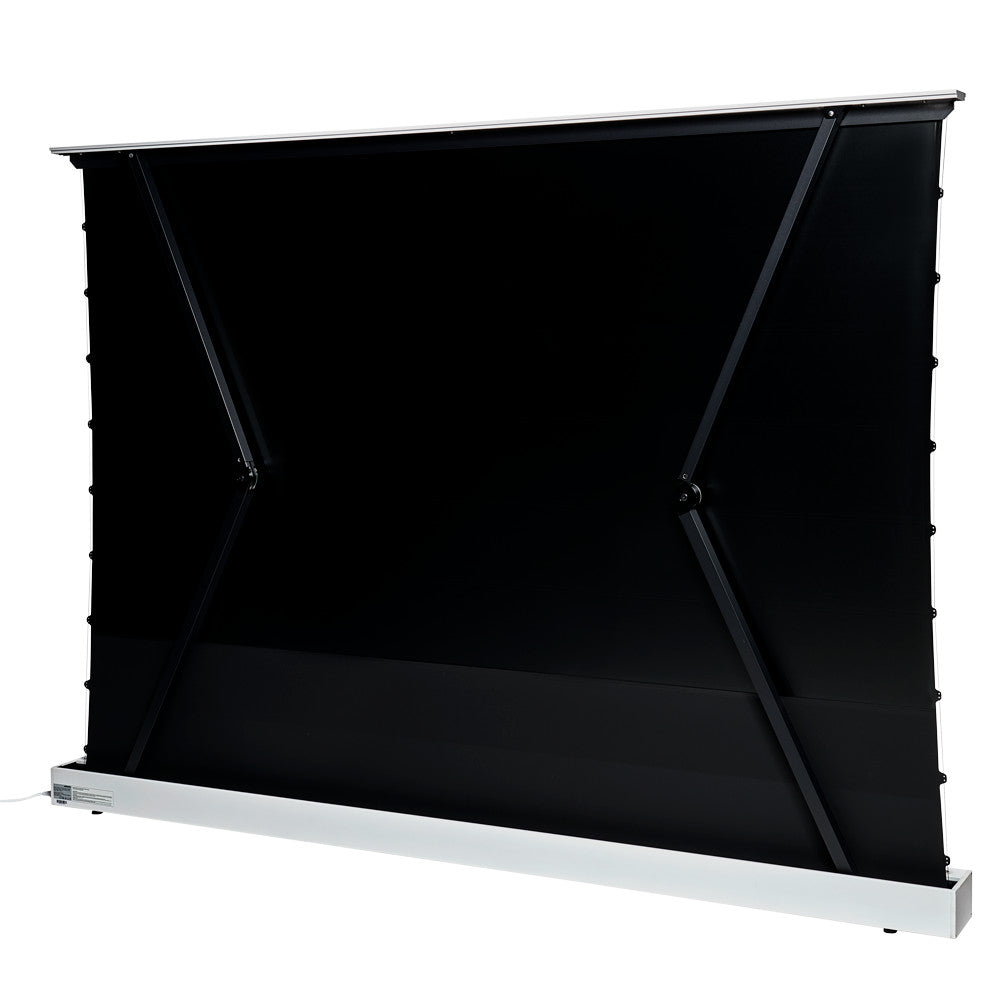celexon CLR UST Bodenleinwand 100 Zoll - Rückseite mit Scherenmechanik