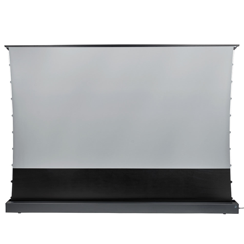 celexon CLR UST Kontrastleinwand II 120 Zoll schwarze Bodenleinwand - Frontansicht ausgefahren