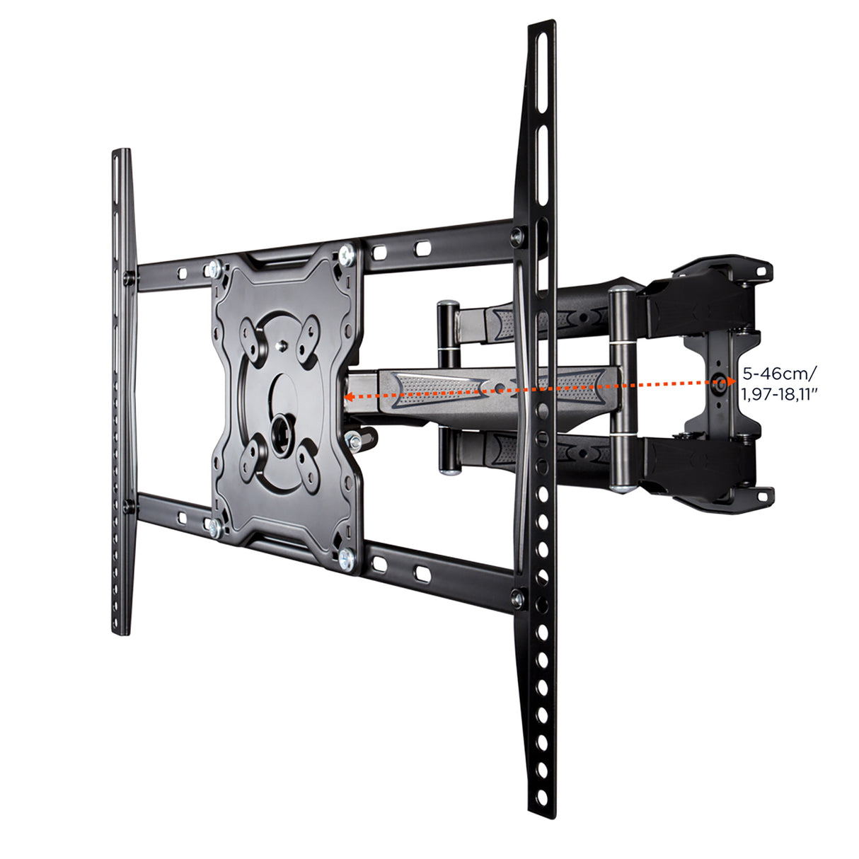 celexon Adjust-S70460 TV-Wandhalterung - Schrägansicht mit Wandabstand 5 bis 46 cm