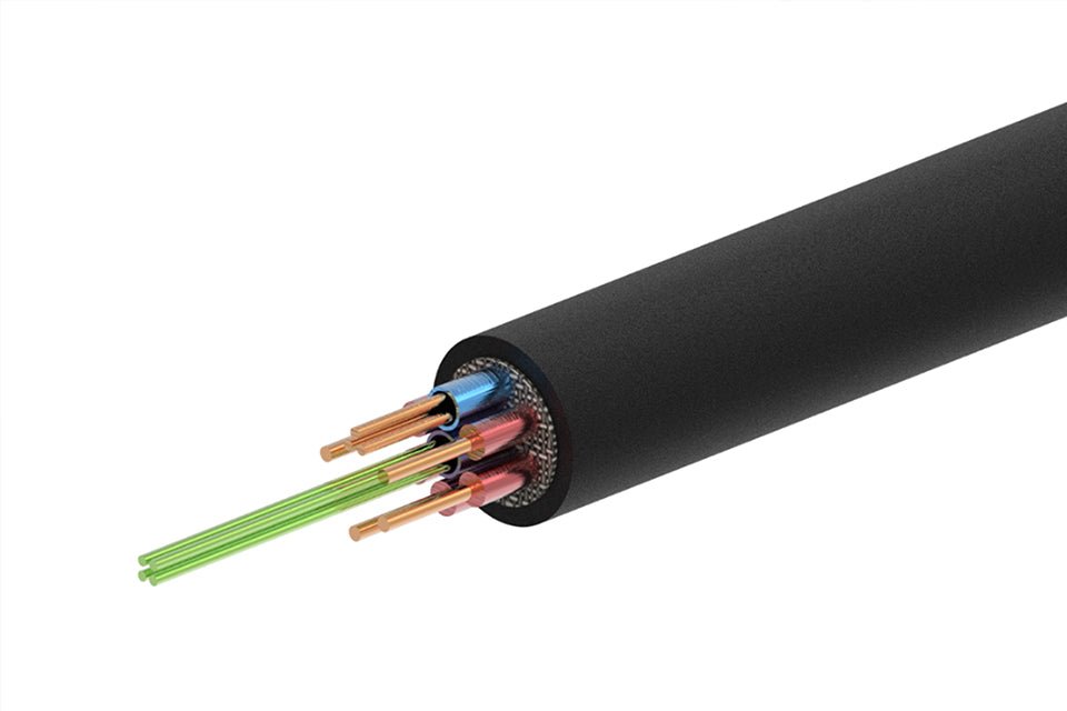 celexon UHD Fibre HDMI 6m Kabel 2.0b - Querschnitt mit Glasfasern