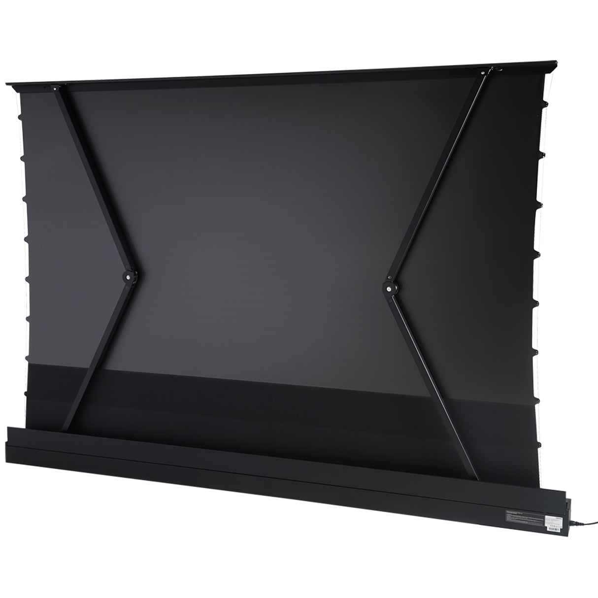celexon CLR UST Kontrastleinwand II Plus 100 Zoll schwarz - Rückseite mit Scherenmechanismus
