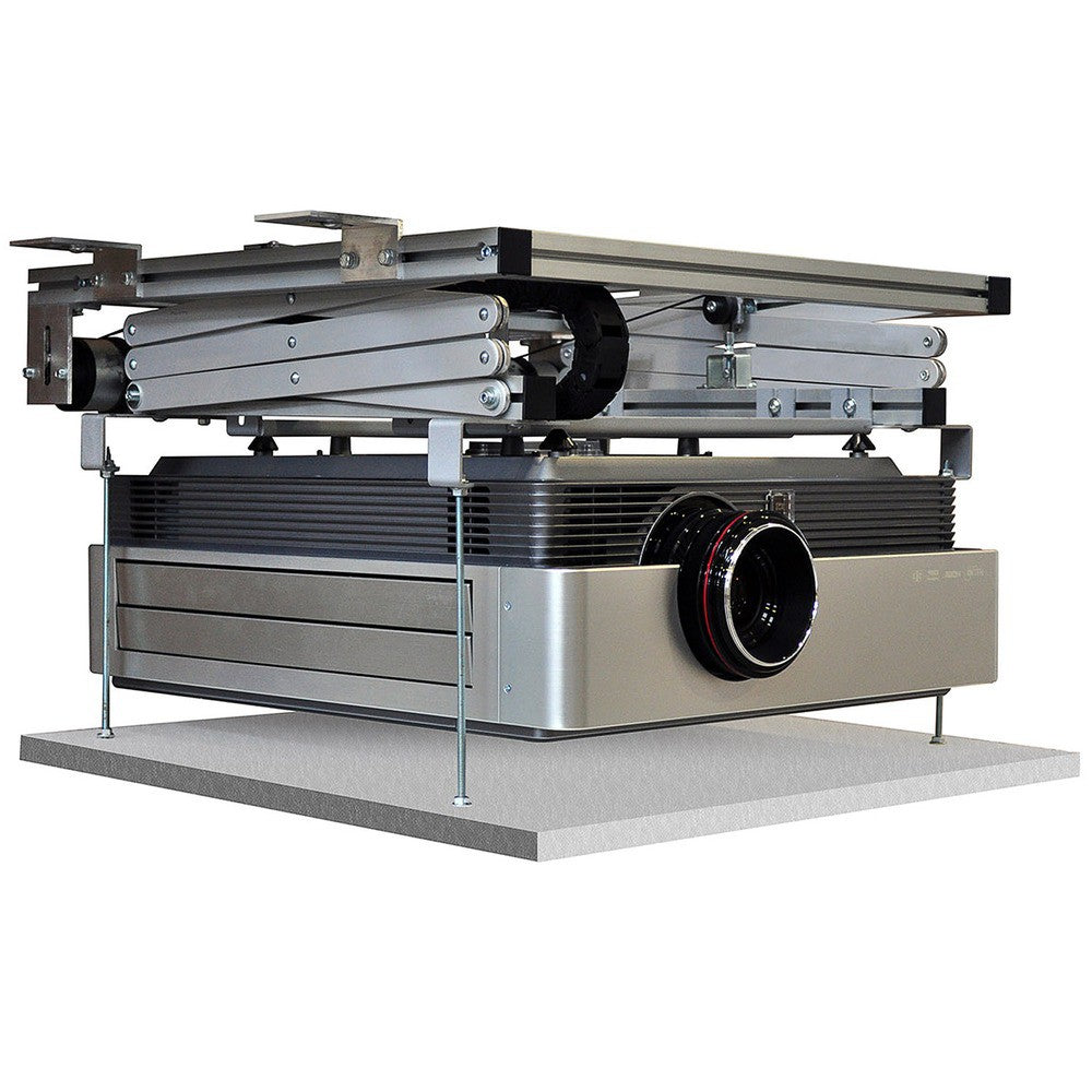 Celexon Deckenlift PL1000 Plus - eingefahrener Lift mit montiertem Beamer