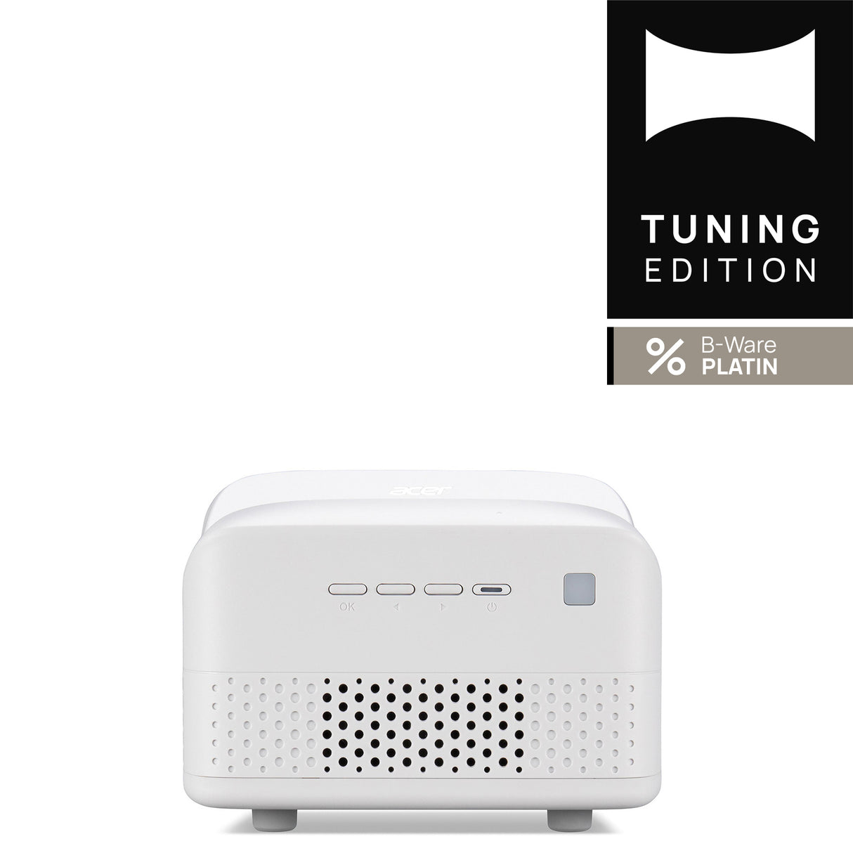 Acer HL1810U Laser TV B-Ware Platin Rueckansicht mit Anschluessen
