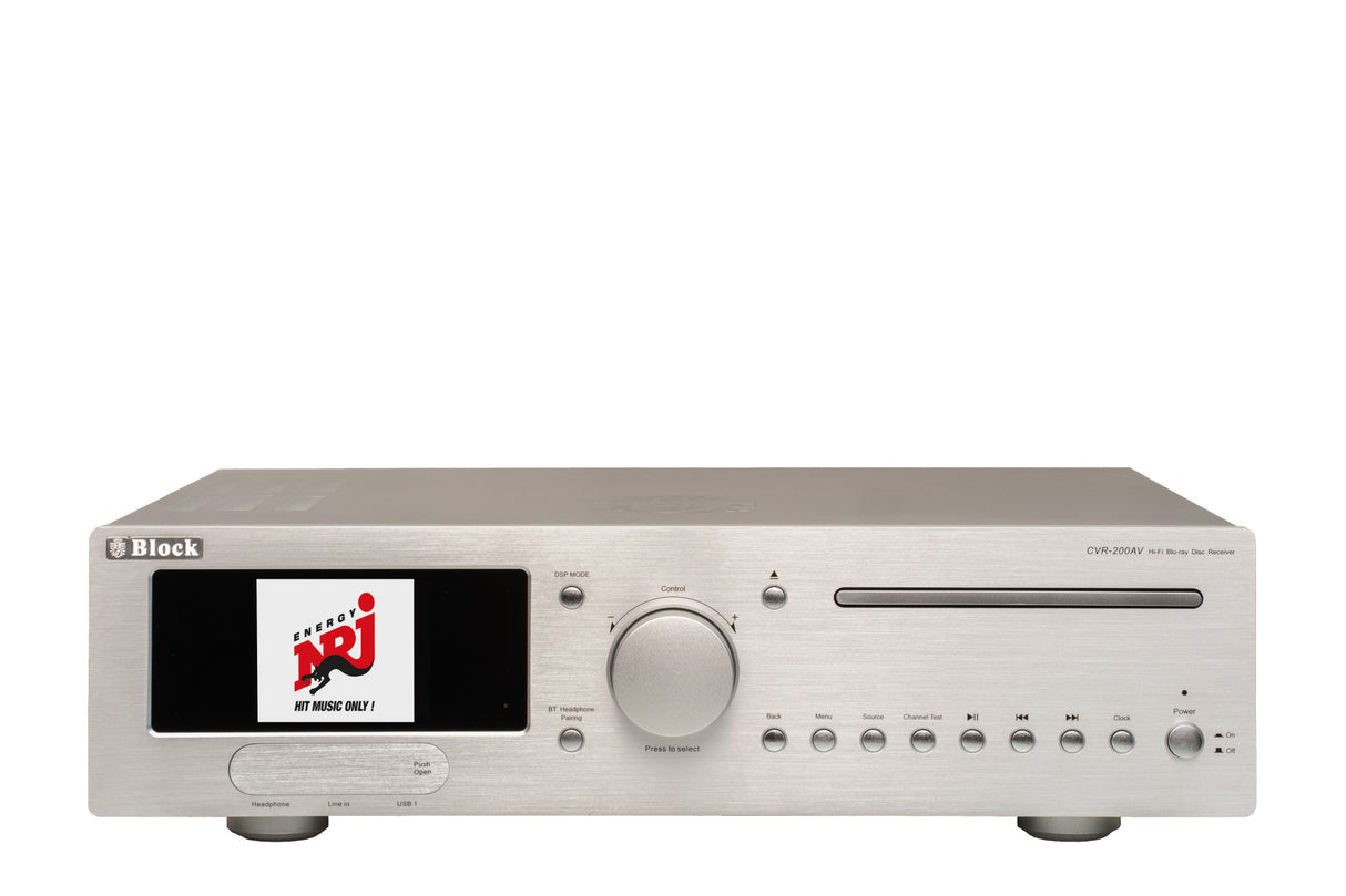 Block CVR-200 Silber AV-Receiver - Frontansicht