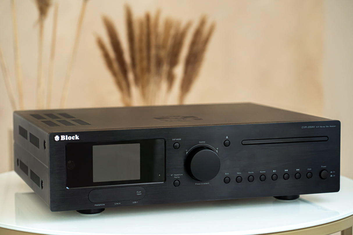 Block CVR-200 Schwarz AV-Receiver - Schrägansicht