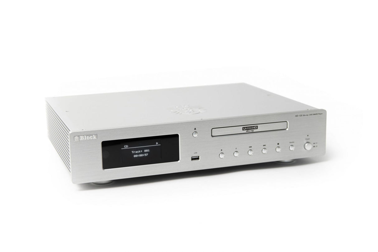 Block HD-120 Silber Blu-Ray Player - Schrägansicht