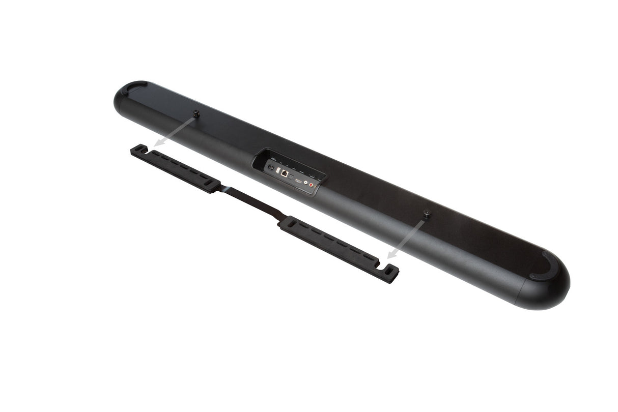 Bluesound Pulse Cinema Schwarz Dolby Atmos Soundbar - Detail Montagehalterung