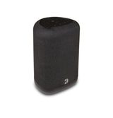Bluesound PULSE Flex Schwarz Streaming-Lautsprecher - Schrägansicht mit Bedienfeld oben